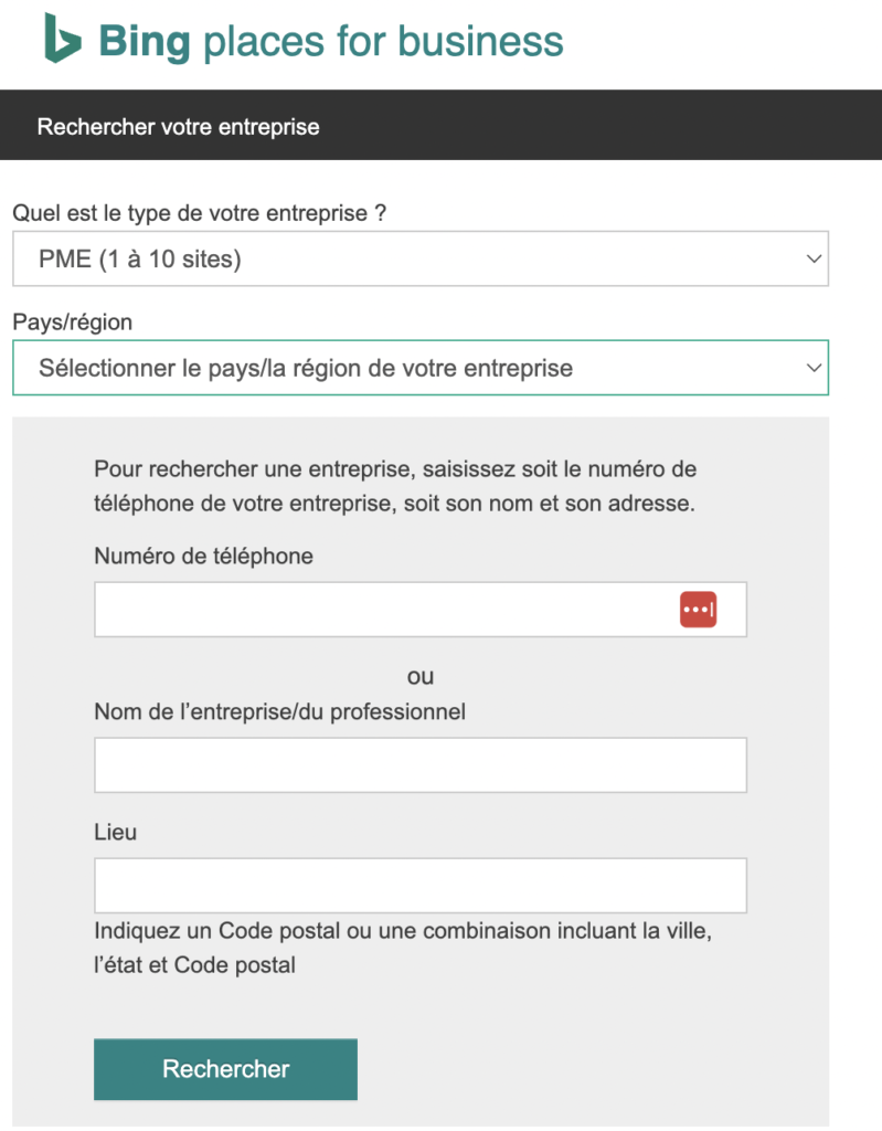 bing place seo local