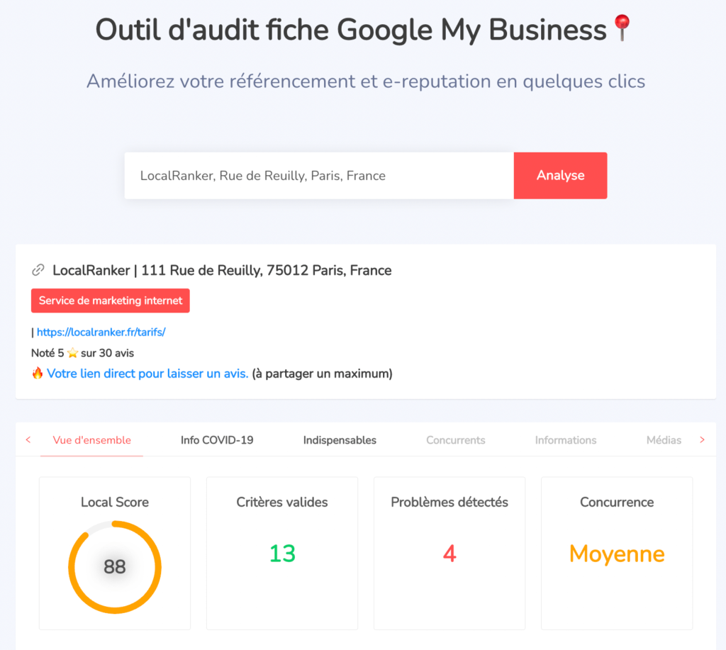 Audit Google My Business